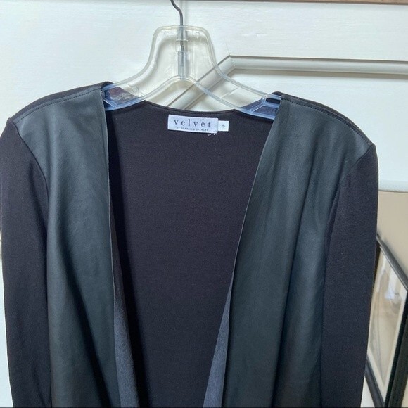Velvet by Graham & Spencer Ponte and Faux Leather Jacket S NWOT - Picture 9 of 14